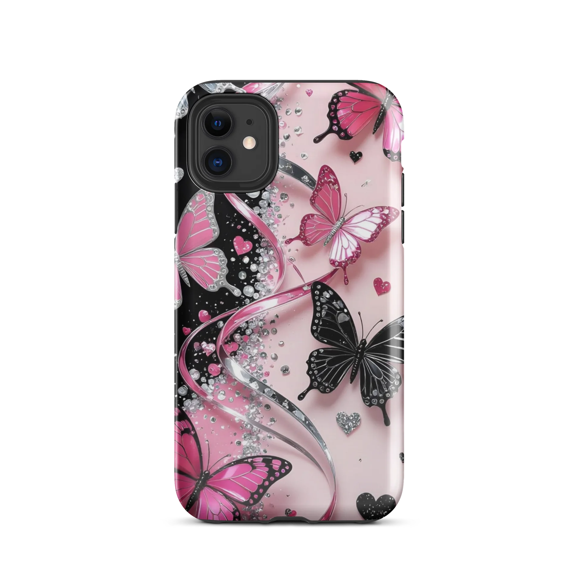 Pink & Black Butterfly Tough Case product image (55)