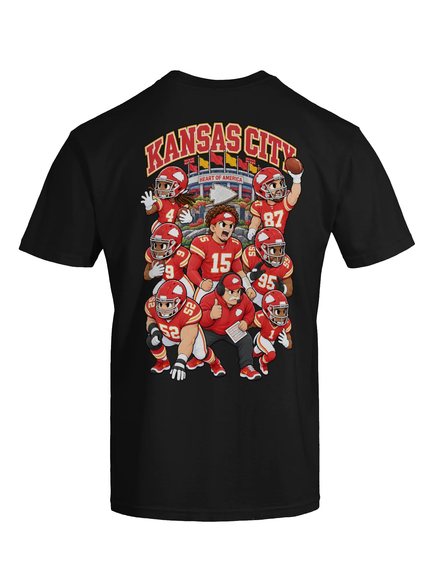 Kansas City Football 2026 Animated Player Back Print T-Shirt product image (11)