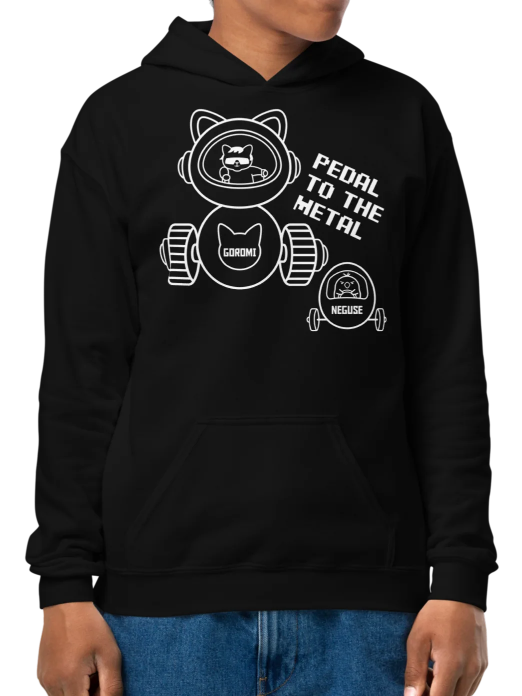 Goromi the Cat in Wig (Inefficient Vehicle Race) - Unisex Youth Hoodie product image (11)
