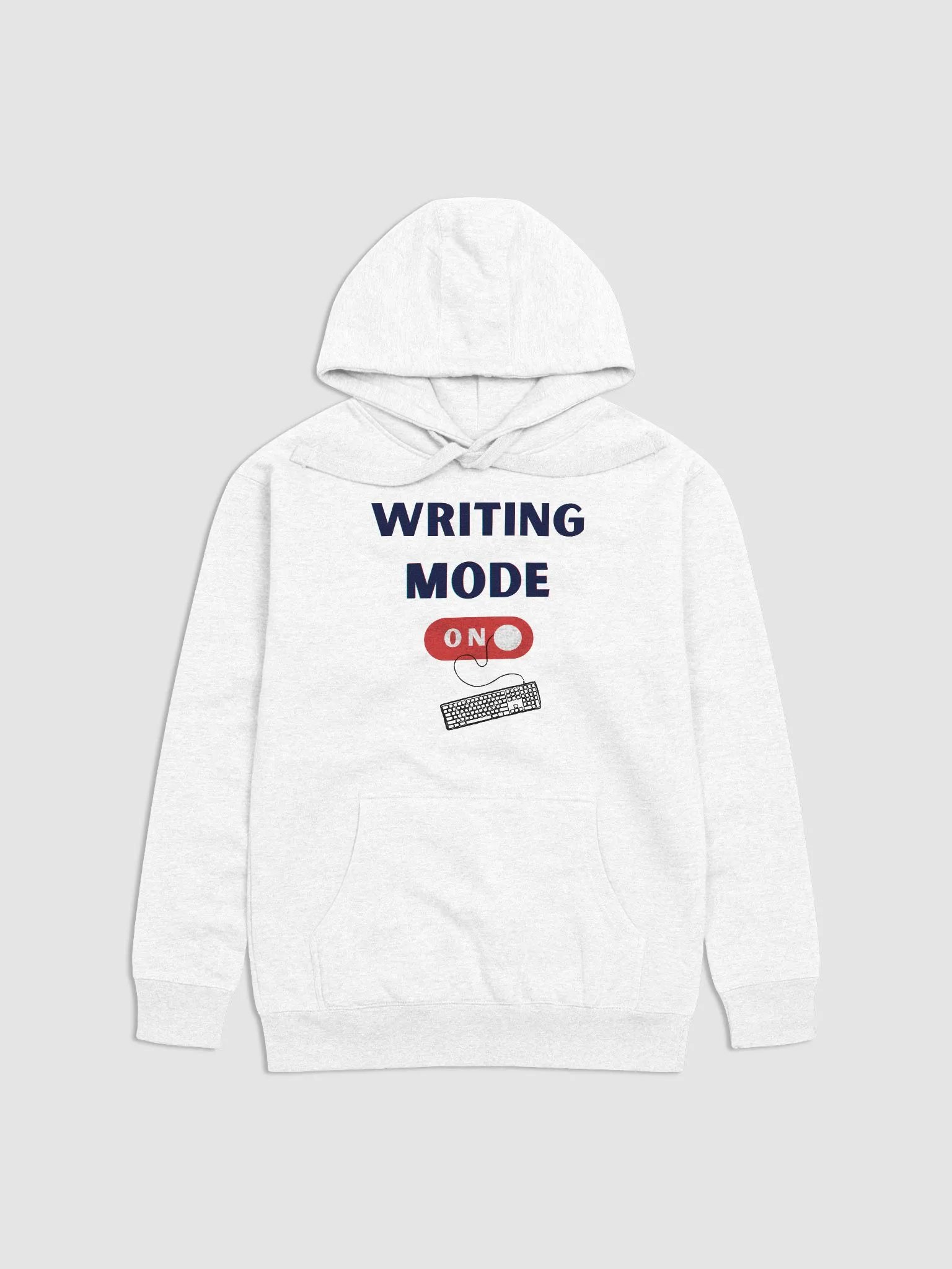 Writing Mode on - White Unisex Hoodie product image (1)