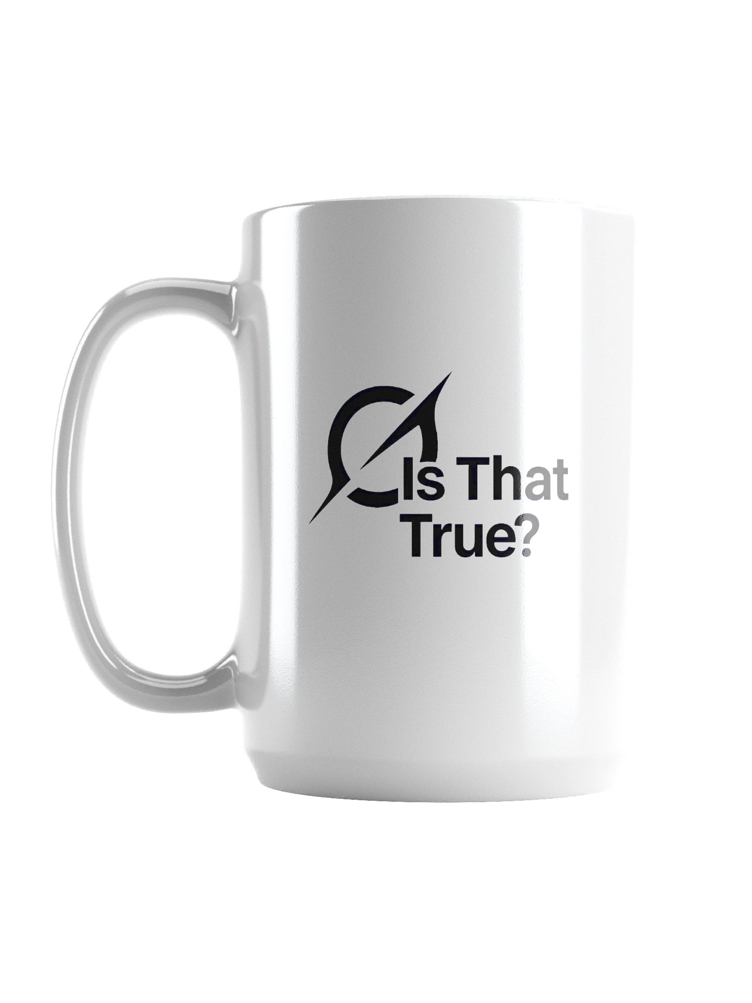 "Is That True?" - Grok Fact-Check Ceramic Mug | X/Twitter Skeptic's Essential Coffee Cup (11 oz & 15 oz) product image (1)