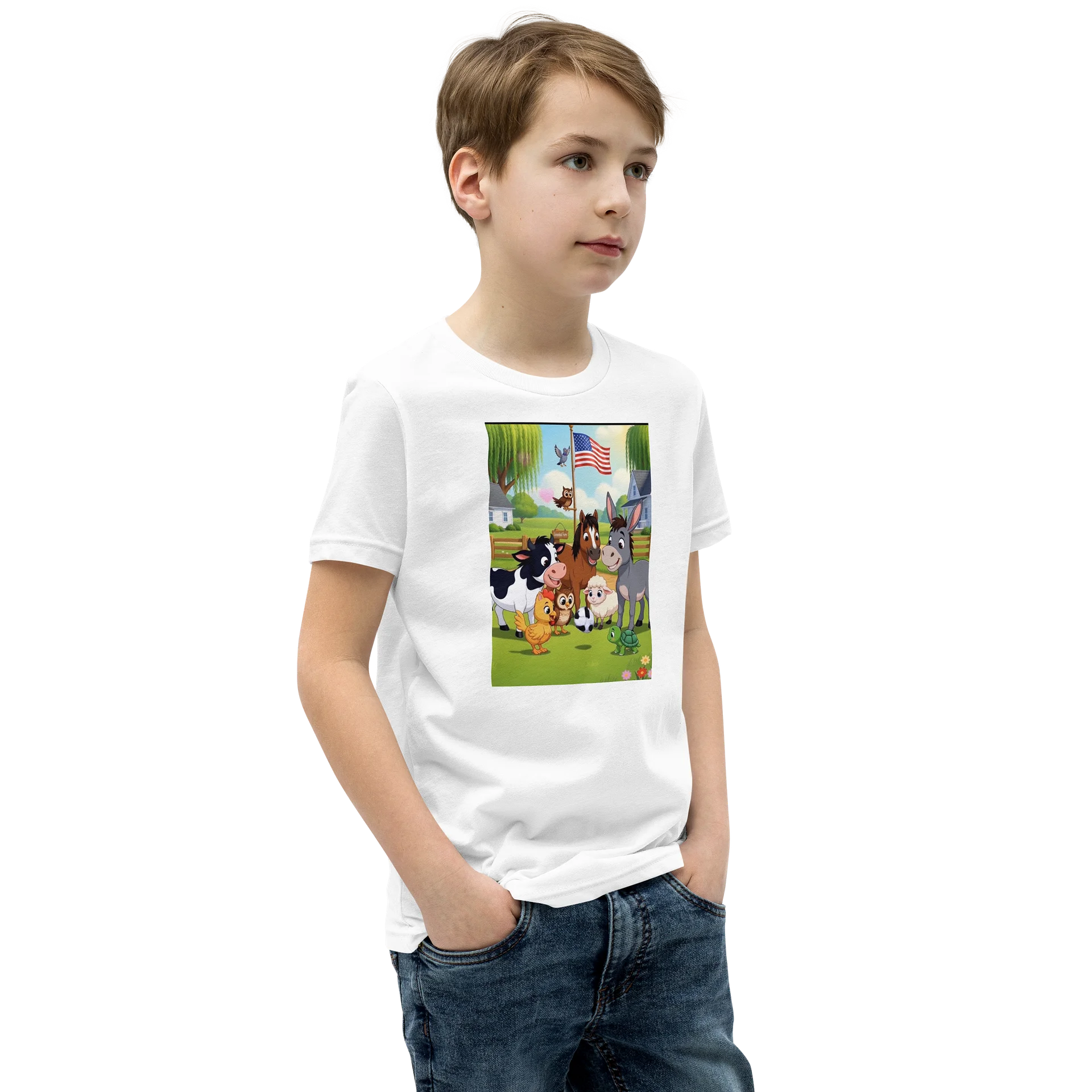 Farm Animals Play Soccer Youth Tee product image (2)