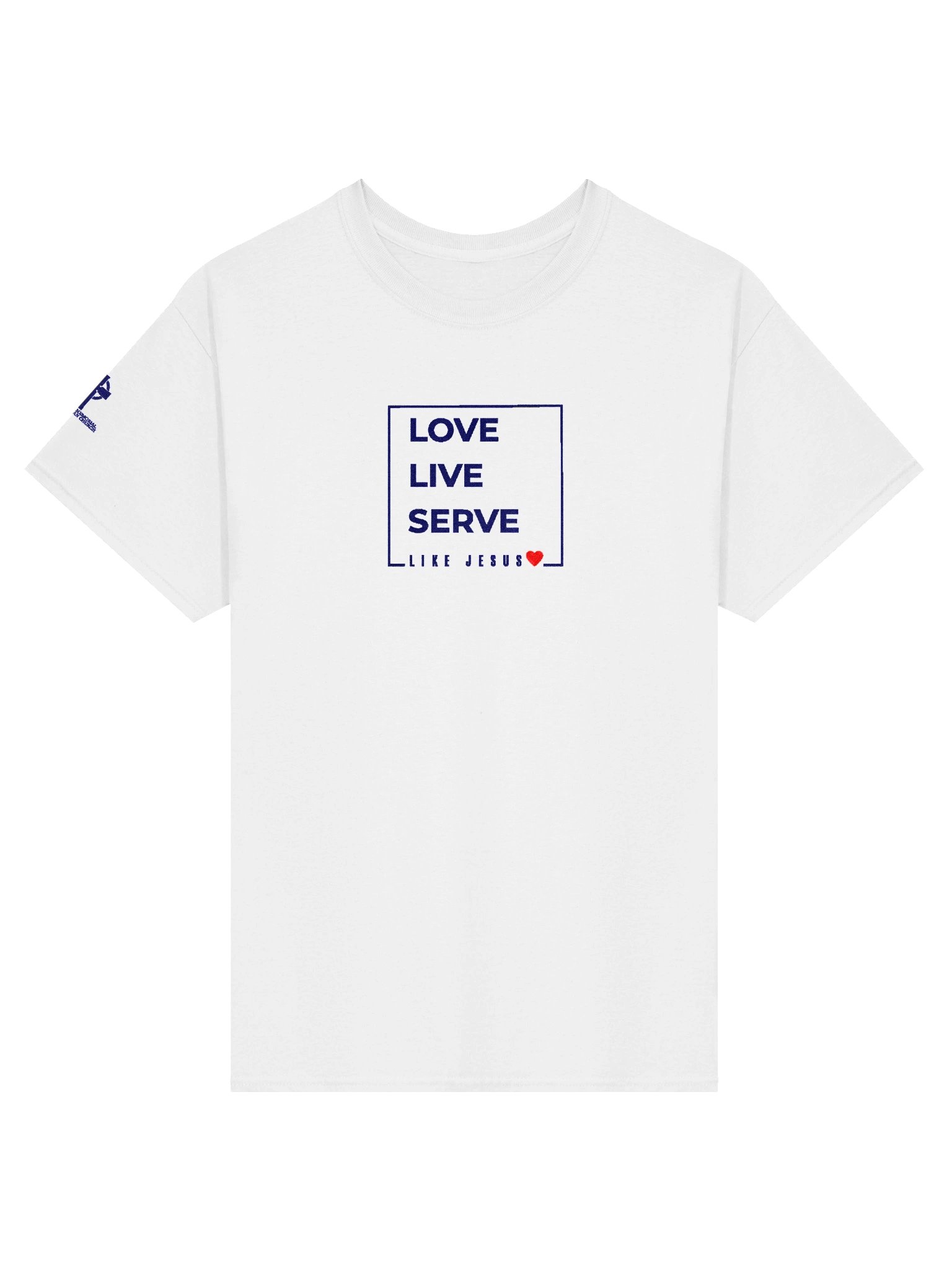 Embroidered Love. Live. Serve. Like Jesus T-Shirt product image (1)
