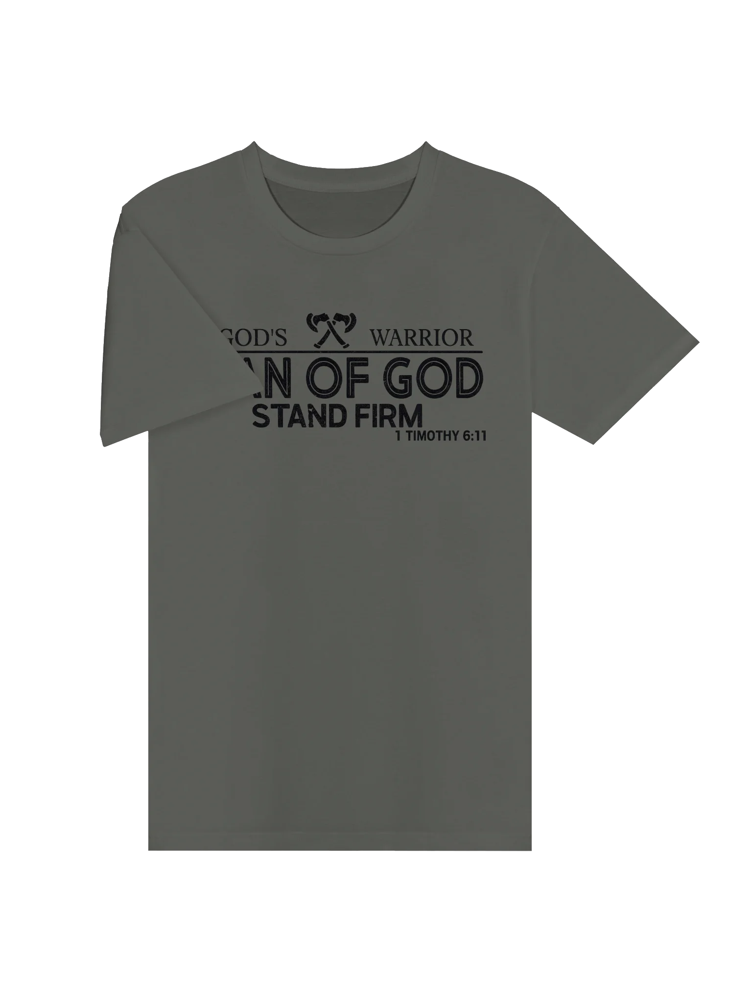 God's Warrior – Man of God | Stand Firm | 1 Timothy 6:11 | Christian Faith T-Shirt product image (15)