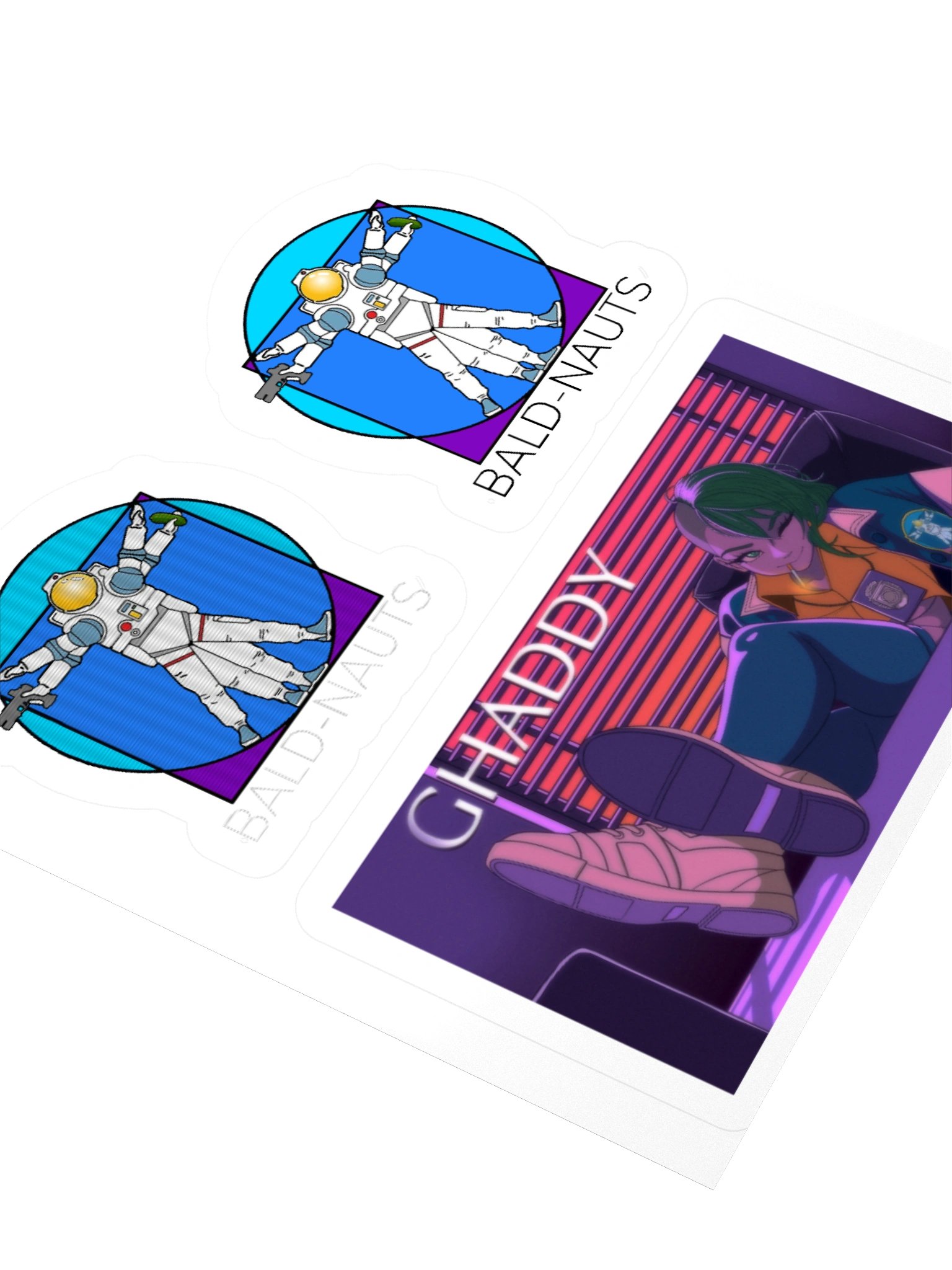 BALD-NAUTS Sticker pack product image (8)