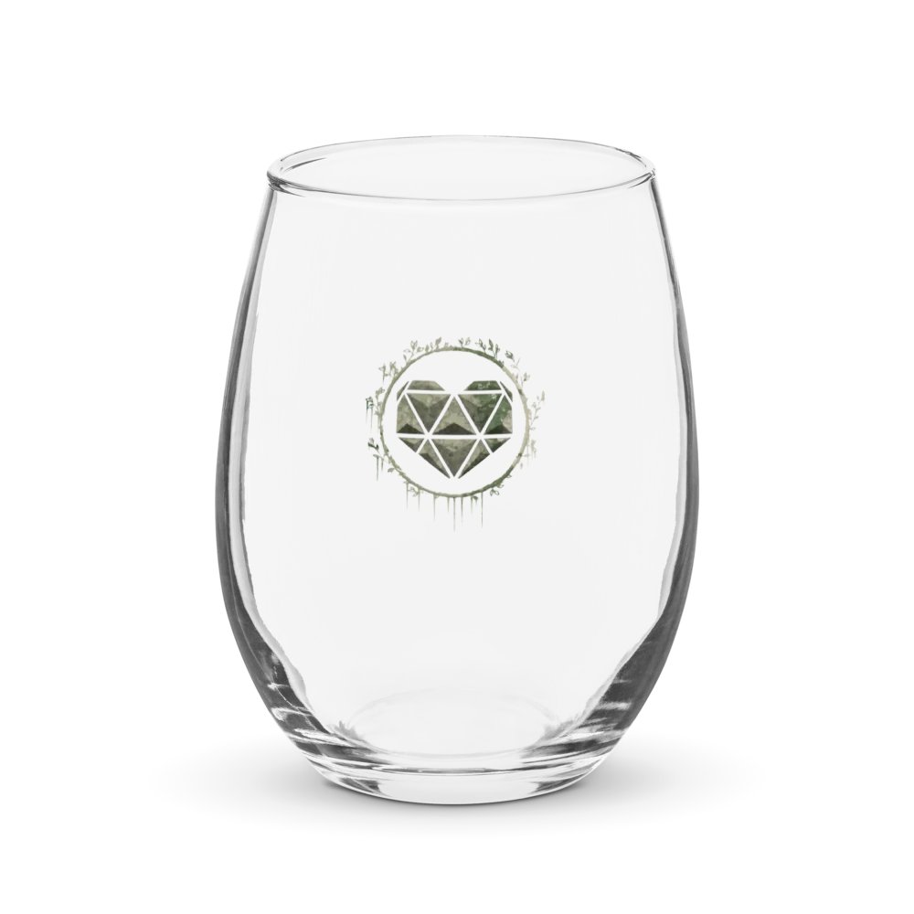 Green Heart stemless wine glass product image (2)
