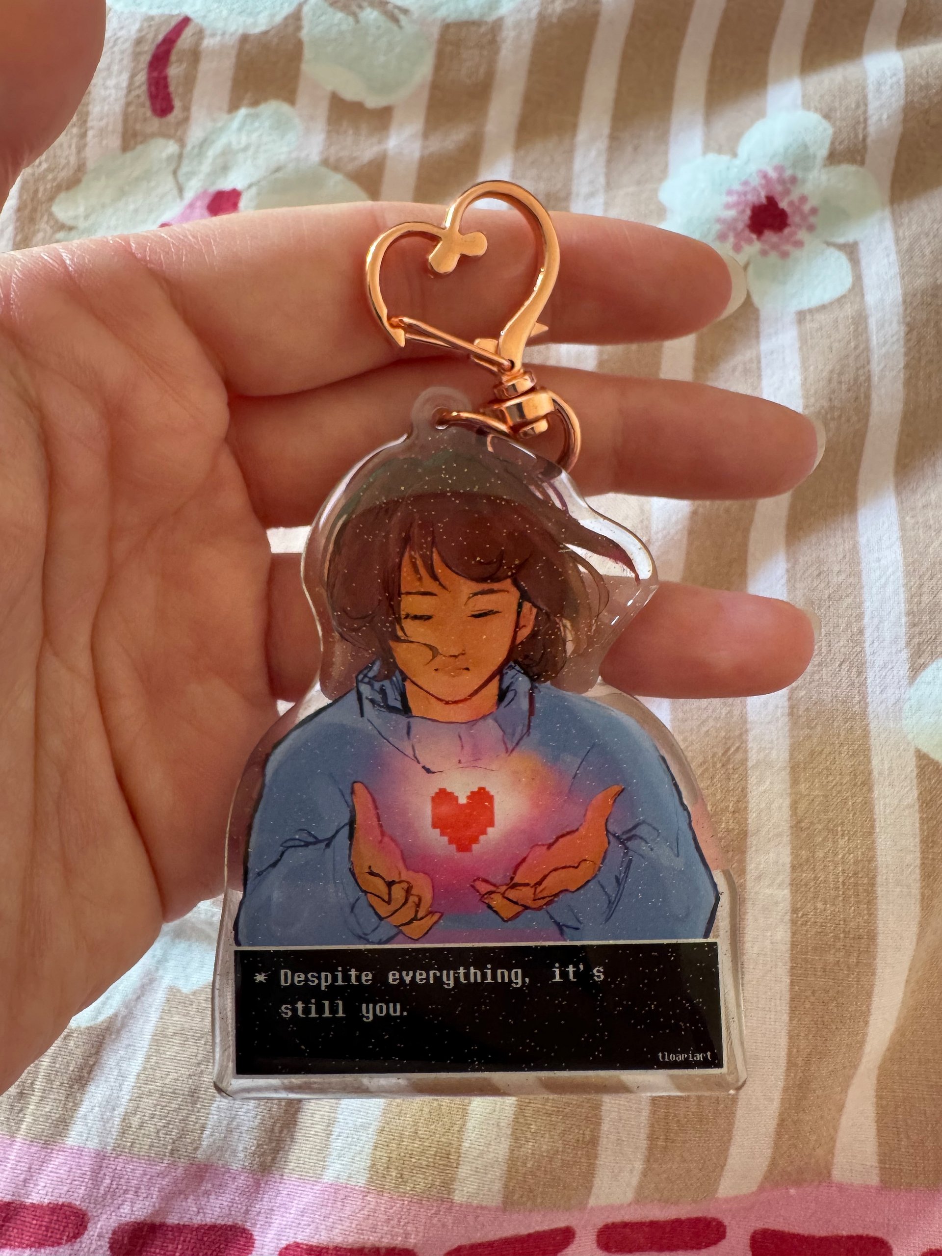 Undertale Frisk Glitter Keychain product image (4)