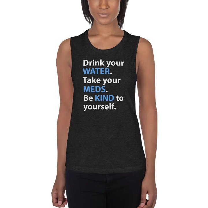 Water, Meds & Kindness Tank (Blue) product image (1)