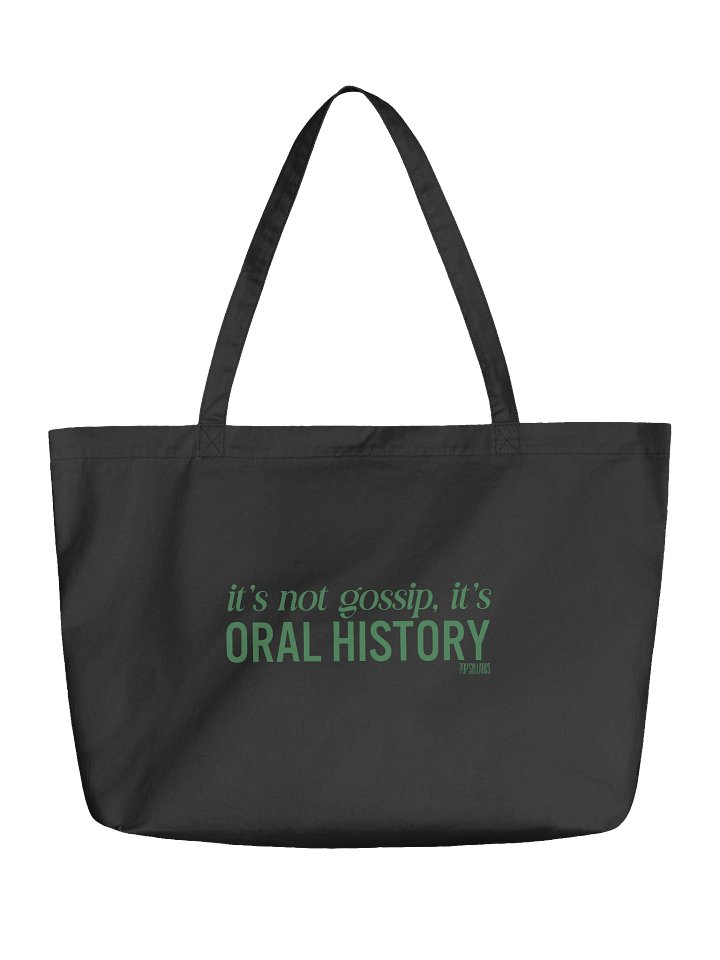 Oral History Black Tote (Green) product image (1)