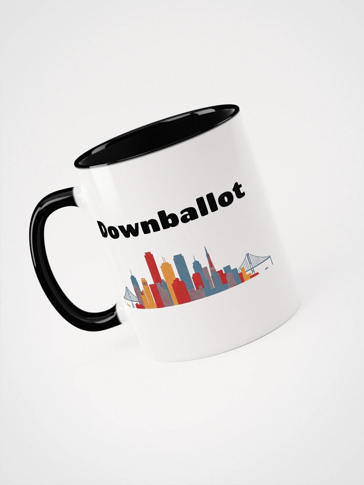 Downballot 2025 Logo Mug - Colored Handles product image (1)