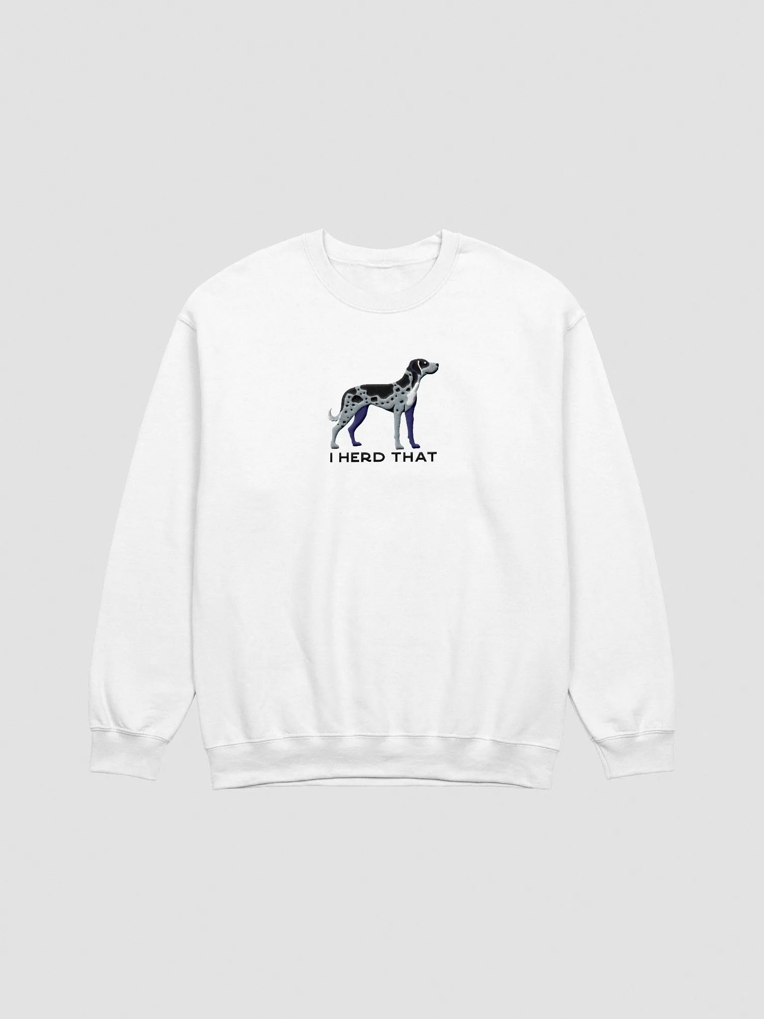 I Herd That Sweatshirt (Embroidered) of a Catahoula Leopard Dog(Blue Leopard) product image (3)