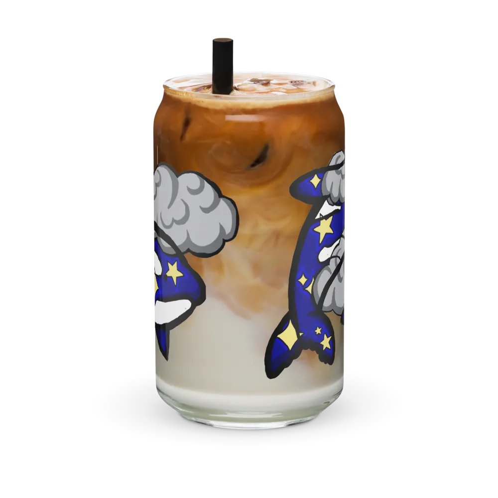 midnight orcas can-shaped glass product image (11)
