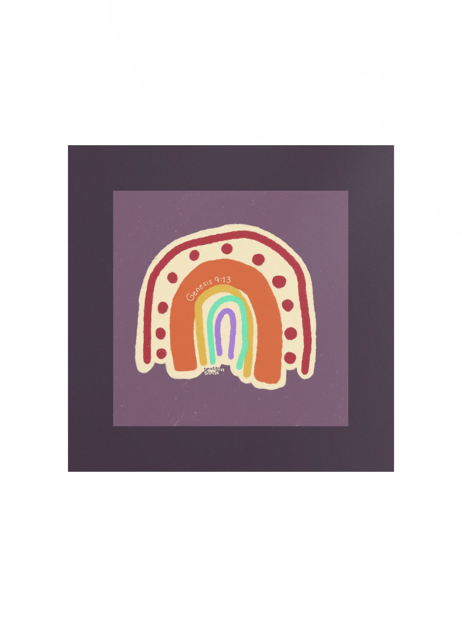 Doodley Boho Rainbow Poster product image (1)