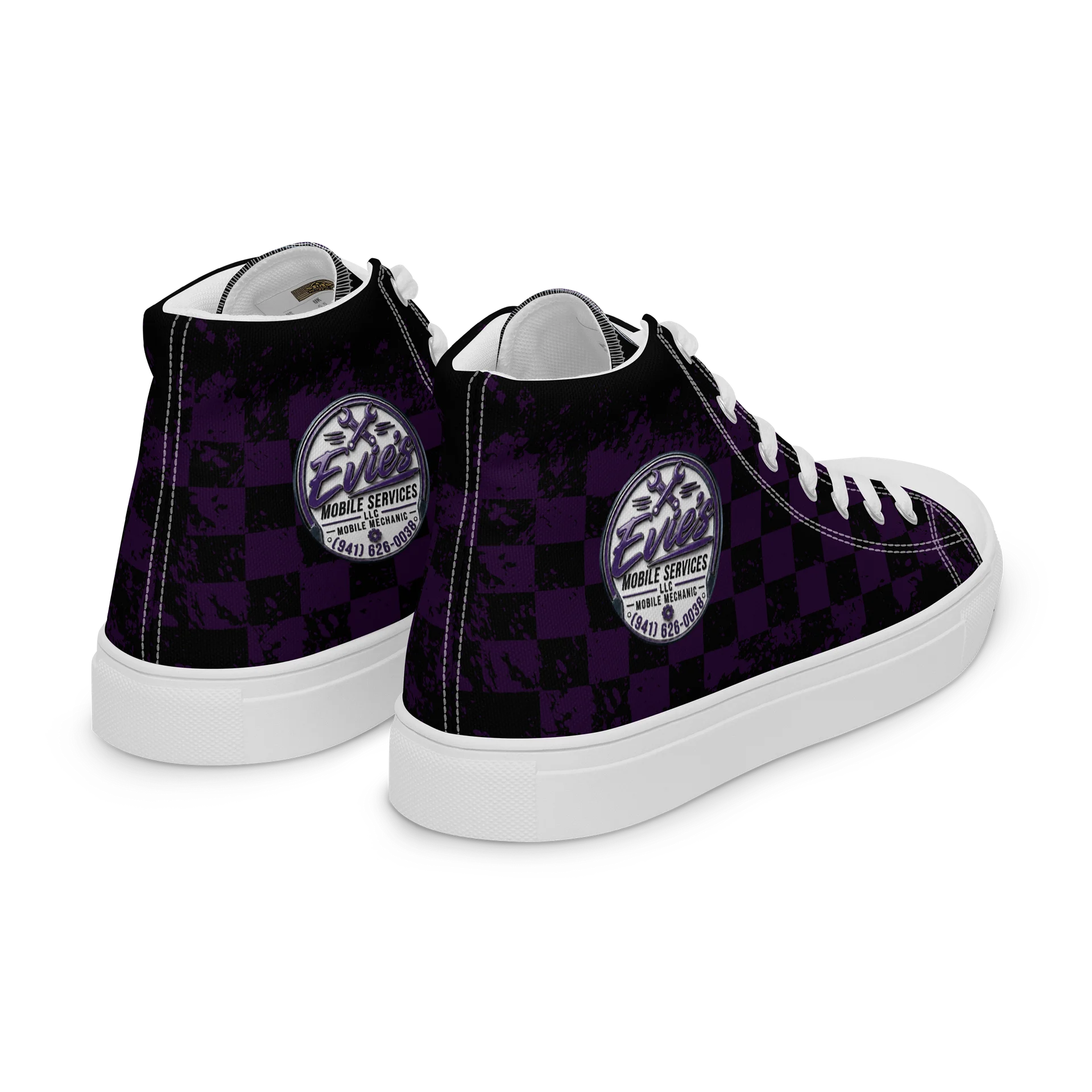 Evie’s Mobile Services Logo High Tops product image (7)