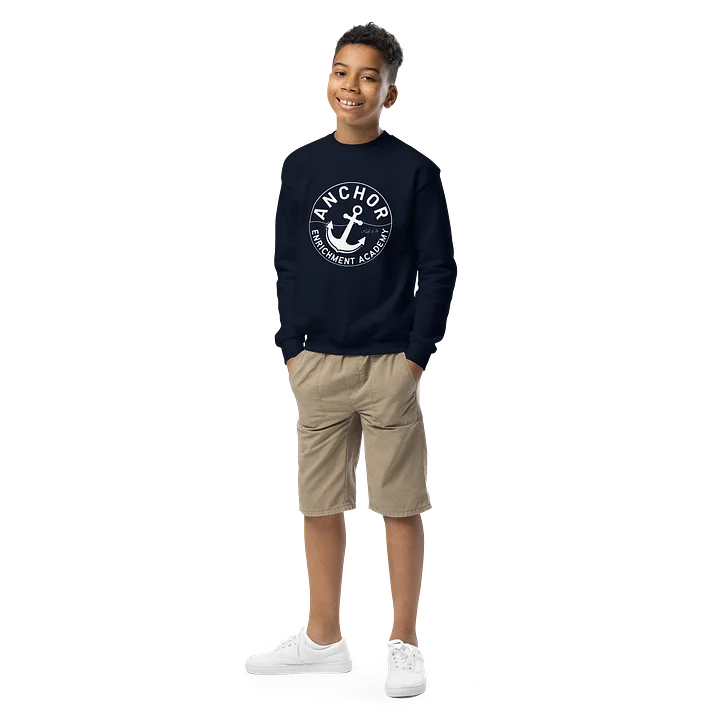 Youth Crewneck Sweatshirt (Pure White Design) product image (1)