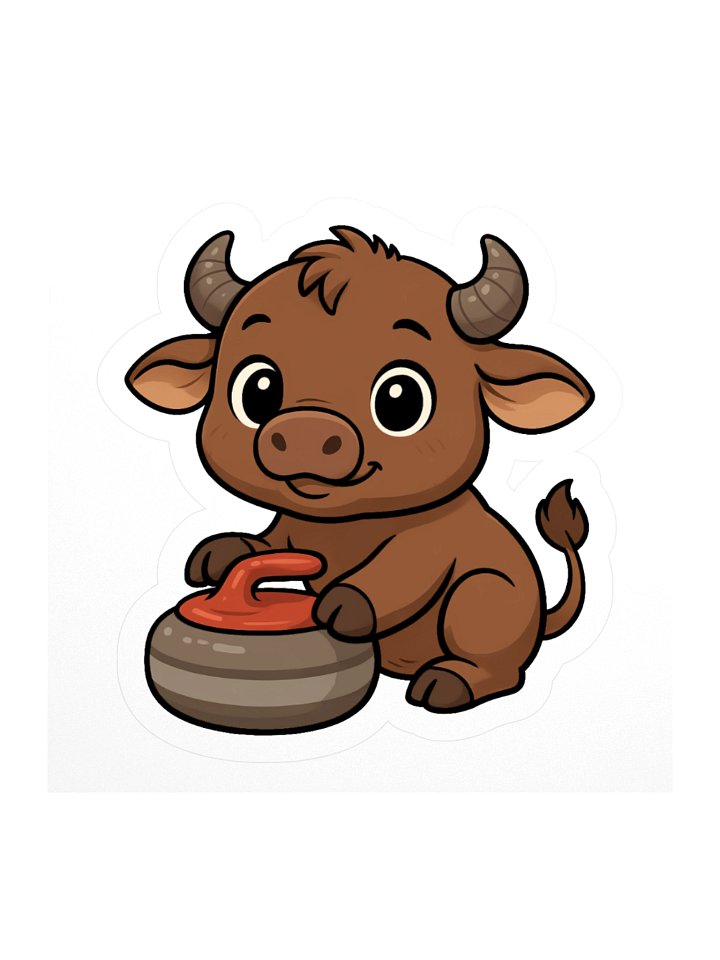 "Curl-Curl the Carabao" Sticker product image (1)
