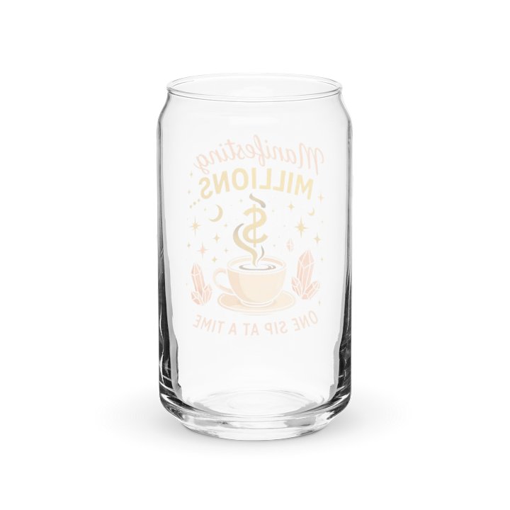 "Manifesting Millions" Can Glass | Wealth Vibes Only product image (6)