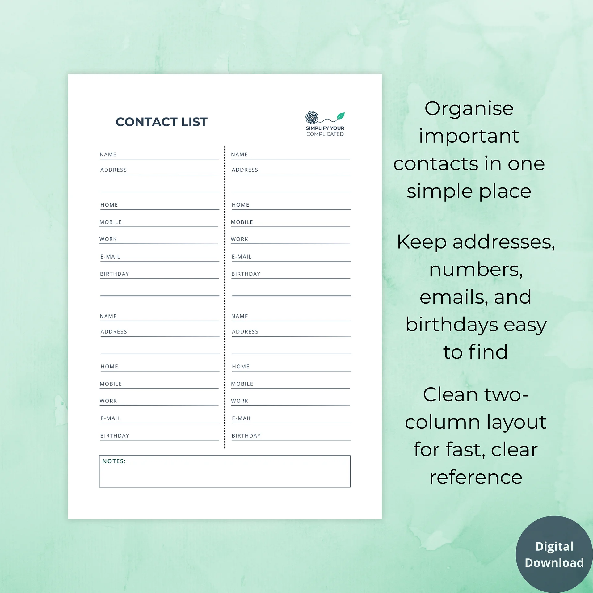 Contact List product image (2)