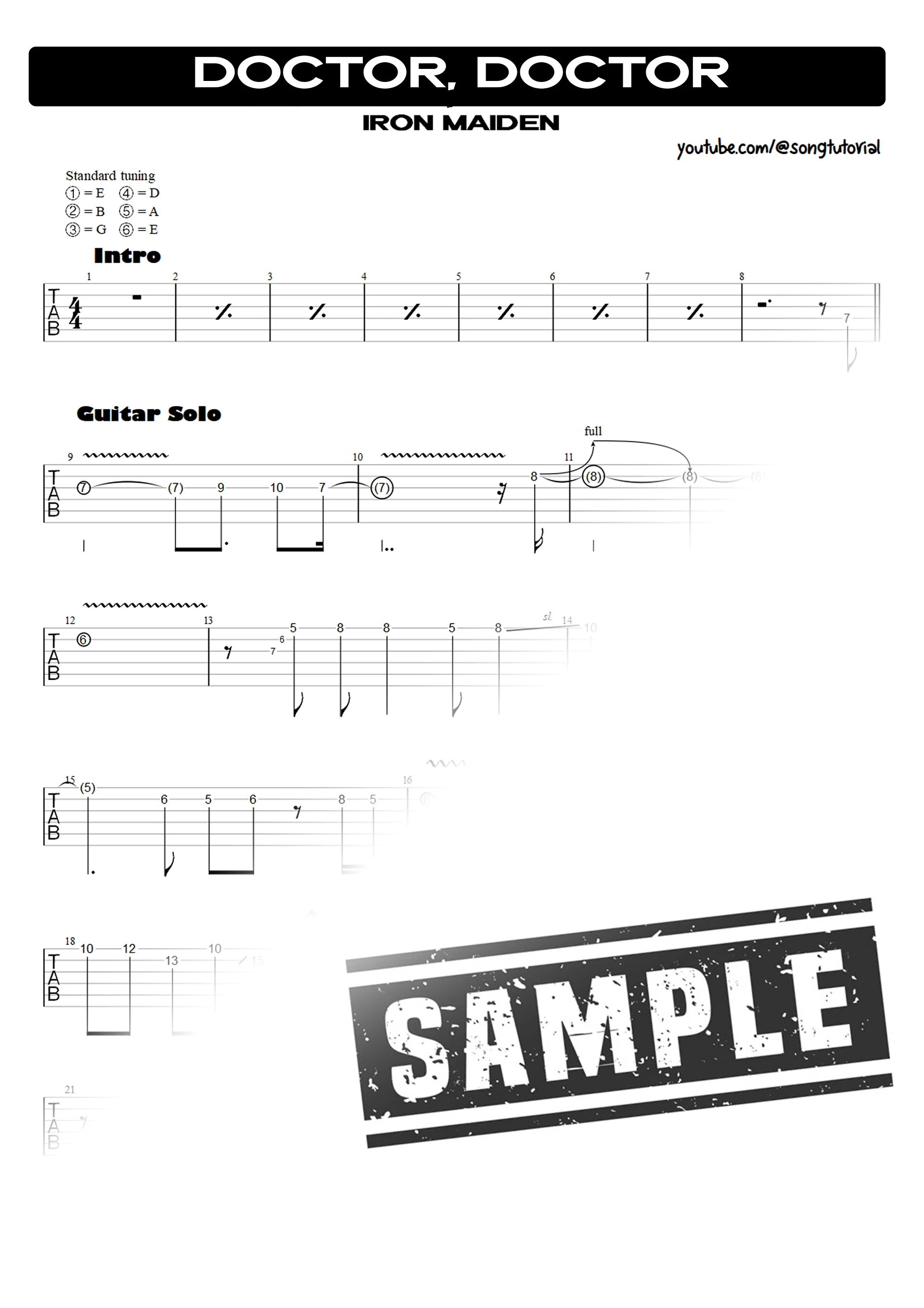 Doctor, Doctor | PDF Tab + Guitar Pro | UFO product image (2)