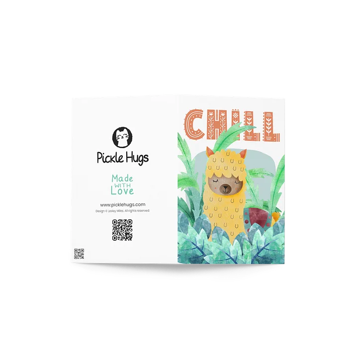 Chill Cute Llama Card product image (2)