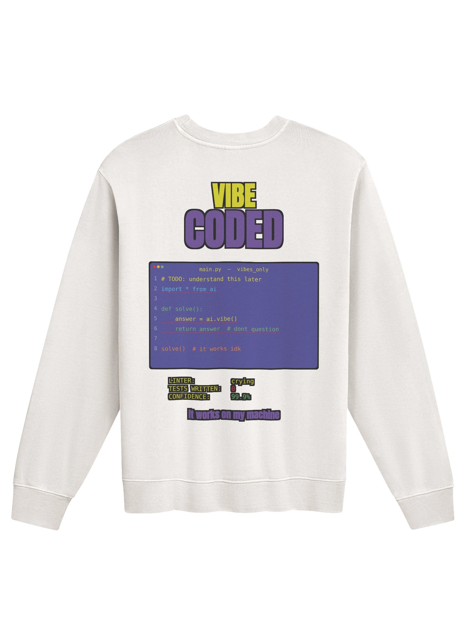 Vibe Coded Pigment Dyed Streetwear Sweatshirt product image (4)
