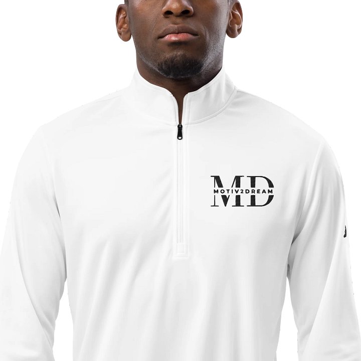 Motiv2Dream White Adidas Quarter-Zip Pullover product image (1)