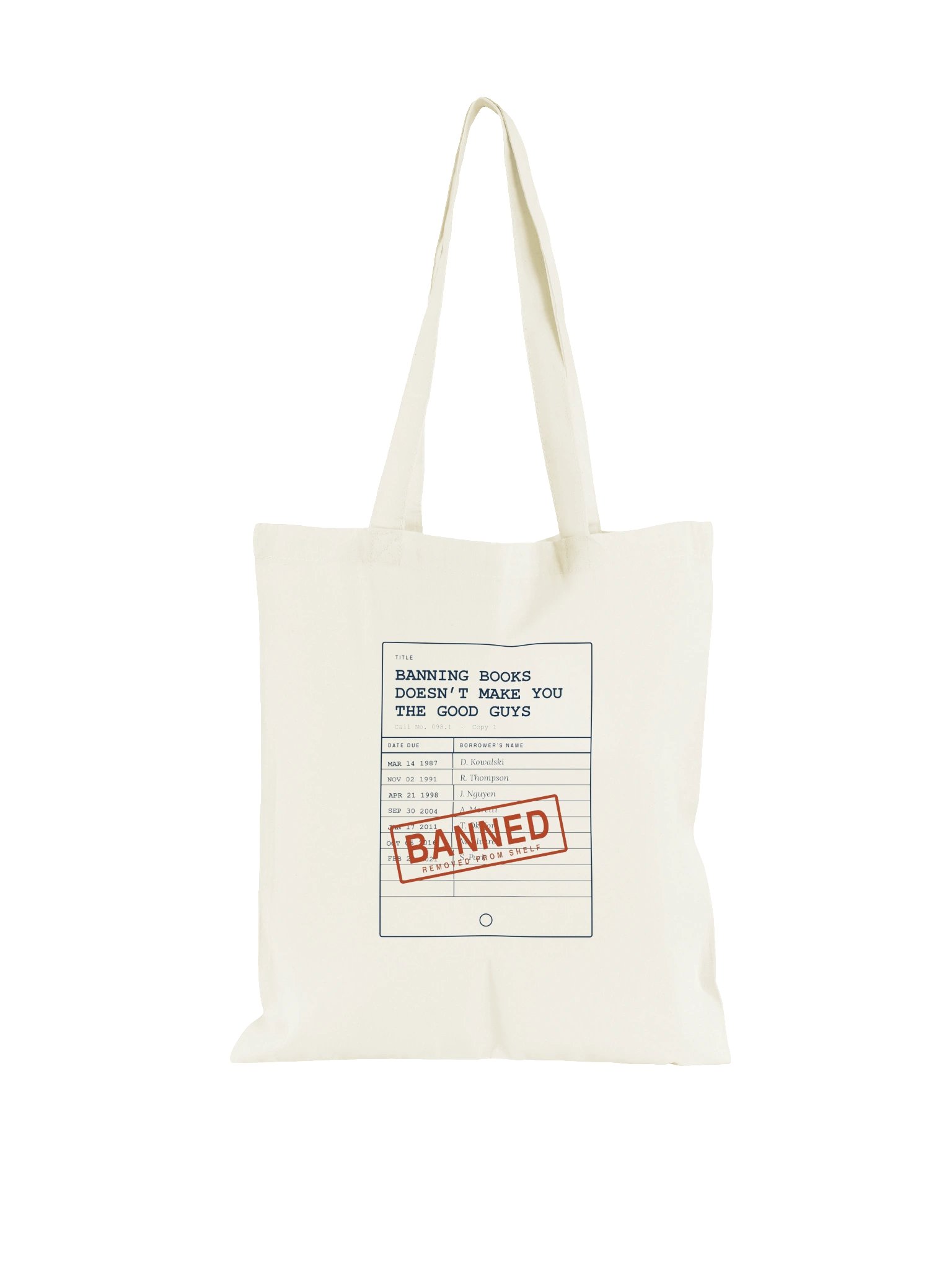 Banning Books — Library Card Tote product image (1)