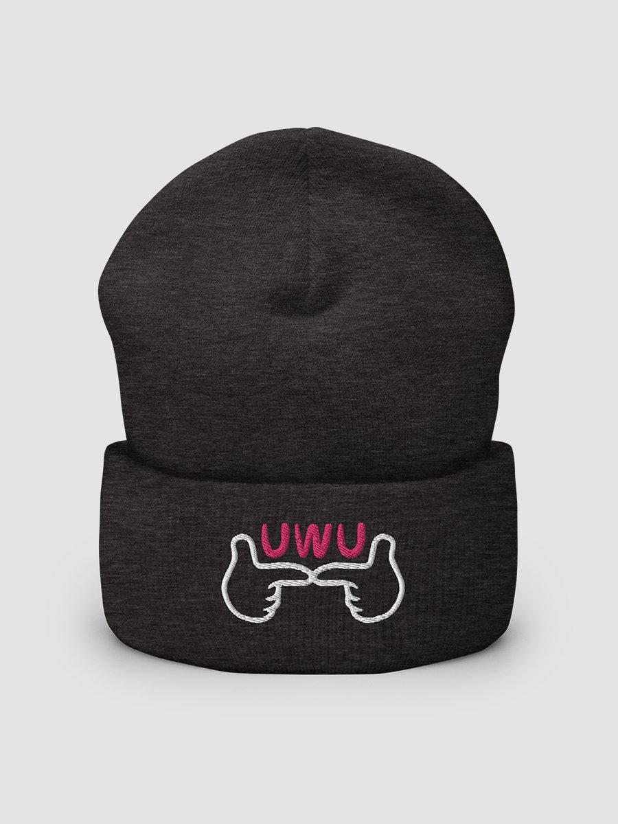*UWU* Cuffed Beanie - White Threading product image (2)