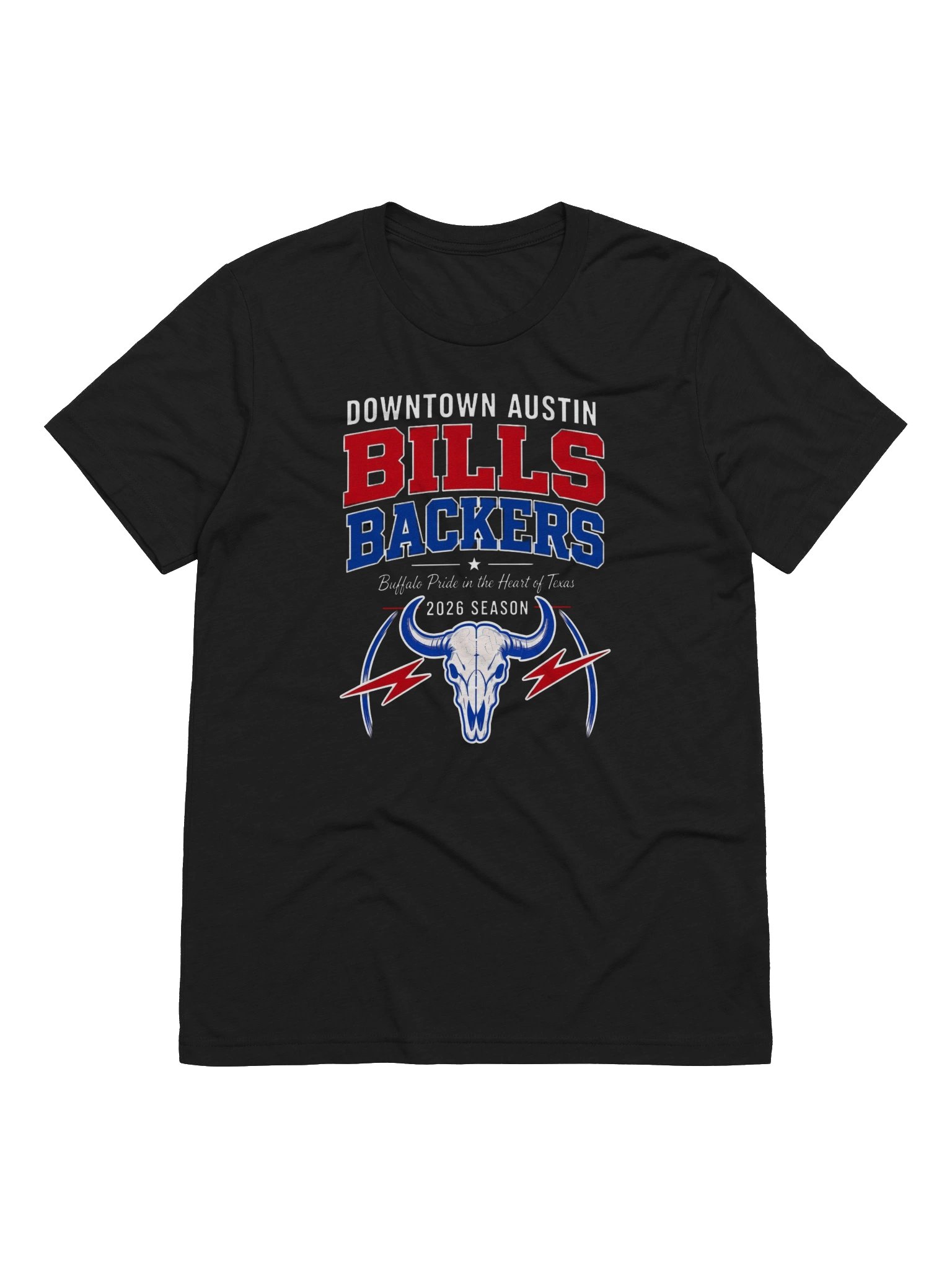 Downtown Austin Bills Backers 2026 - Unisex Skull T-Shirt (Black) product image (1)