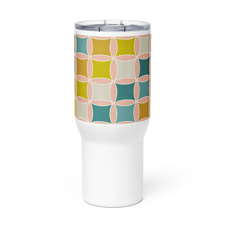 Mid Century Retro Light Geometric Delight Travel Mug product image (2)