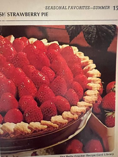 Look what I found!!!! Thank you to everyone who sent me strawberry cake and pie recipes!! I’ve got some recipe testing to do....