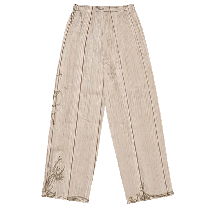 "Cedar" Rustic Wood Plank Wide-Leg Pants product image (2)