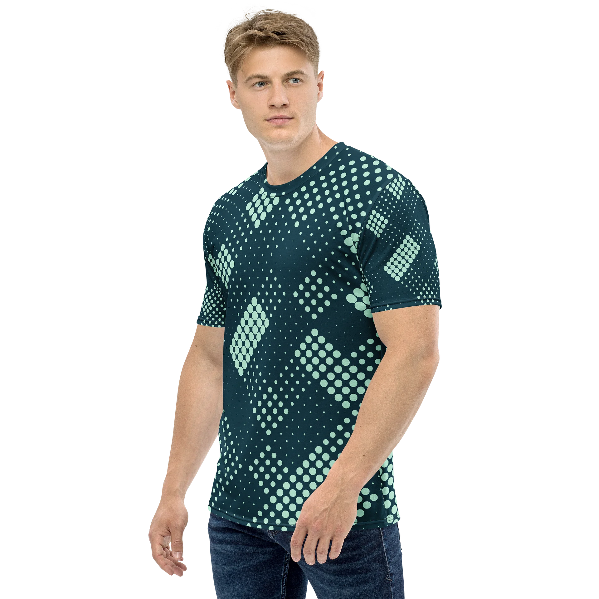 Mint Dots Geometric All-Over Print Tee product image (2)