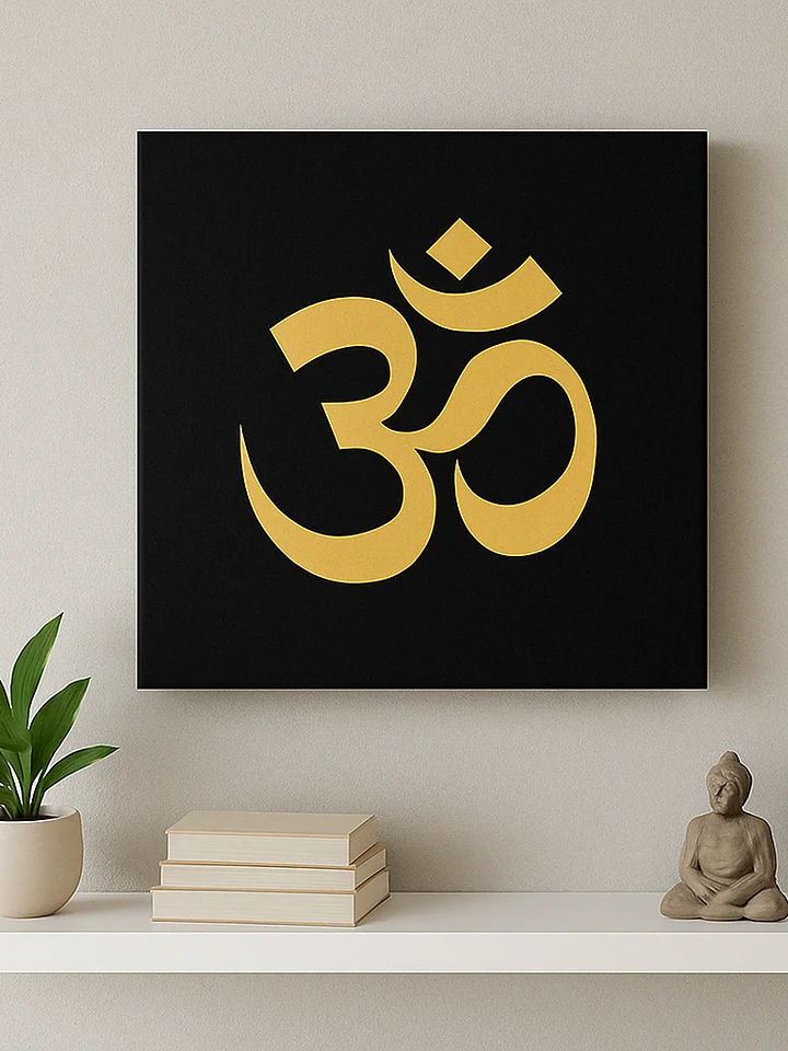 Om Symbol Canvas Print – Minimalist Wall Art for Meditation, Yoga & Spiritual Decor product image (1)