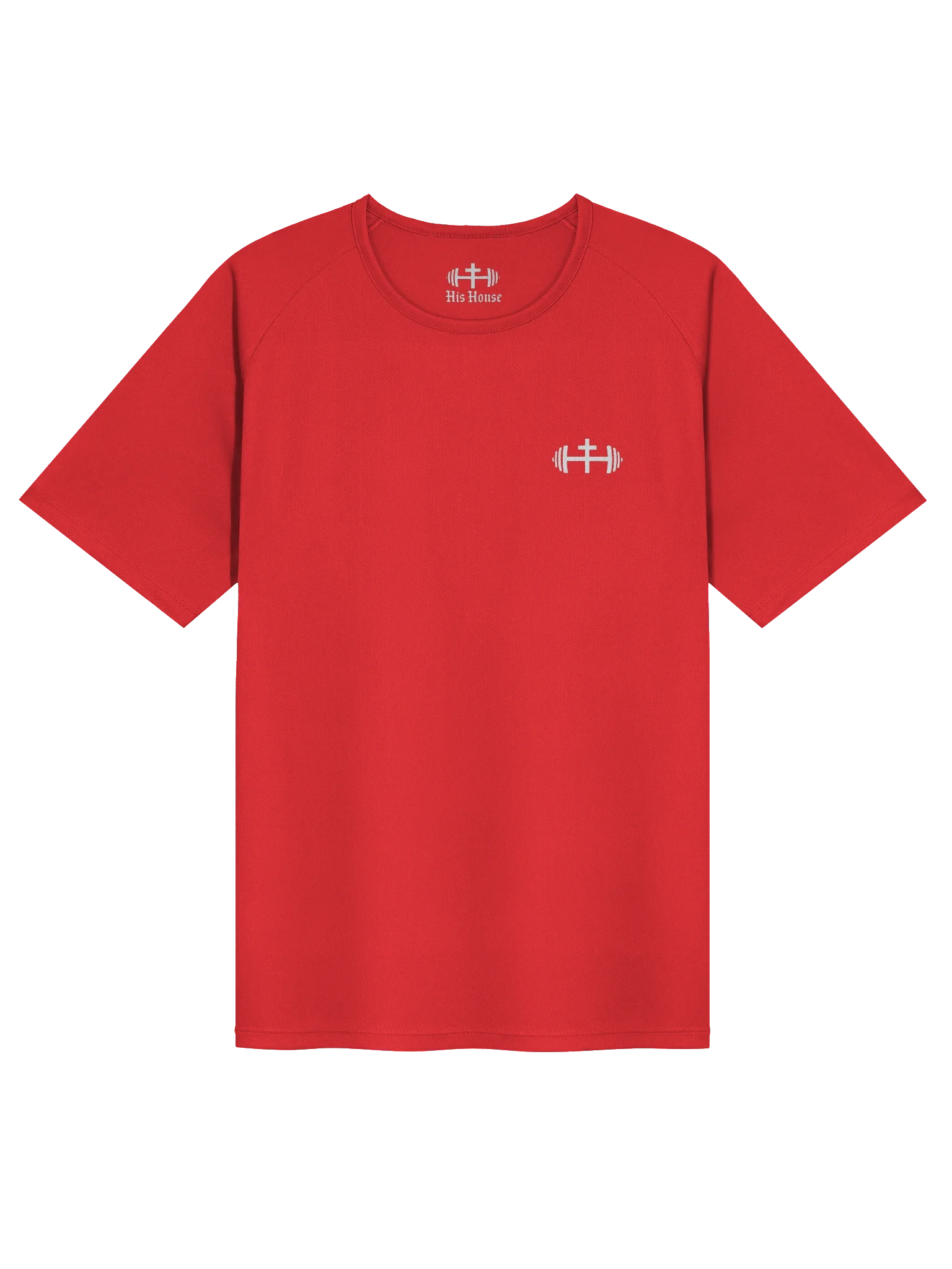 His House Mens Performance Crew Collar T-Shirt -White Logo by His House