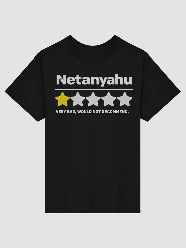 Netanyahu 1 Star Rating T-Shirt | Anti-Netanyahu Political Satire Tee product image (1)