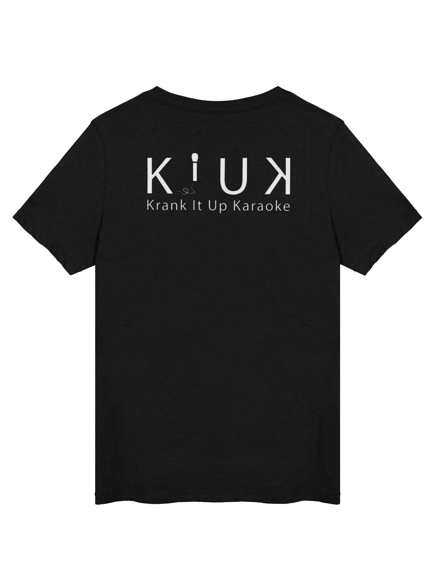 Krank It Up Karaoke Women's Relaxed V-Neck T-Shirt Black product image (2)