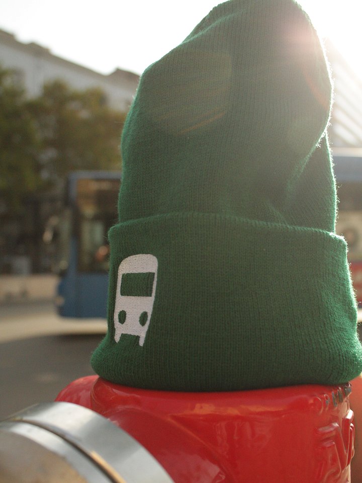 White Bus Beanie product image (1)