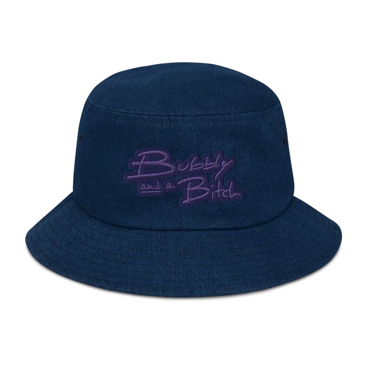 Bubbly and a B*tch (night) denim bucket hat product image (1)