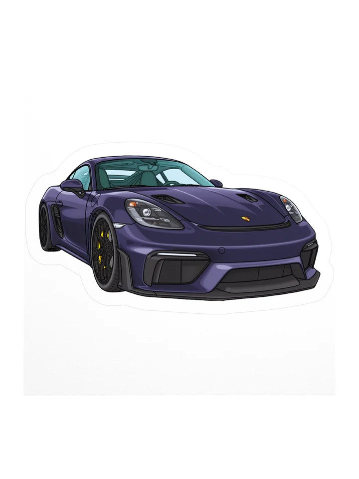 Purple Porsche Spyder RS Sticker (Retro, Sketch, Silhouette) product image (2)