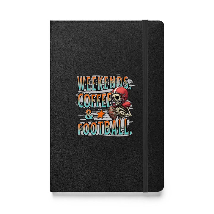 Weekends Coffee And Football Skeleton Hardcover Notebook product image (1)