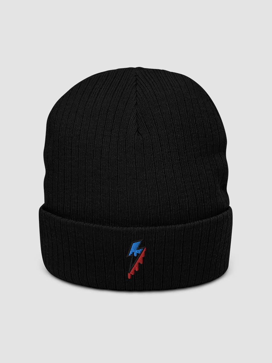 Embroidered Lightning Bolt - Ribbed Knit Beanie product image (2)