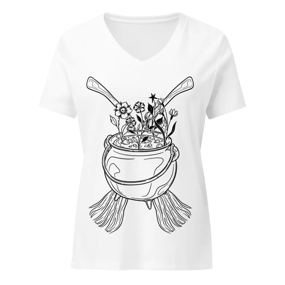 Henbane Coven Crest Bella+Canvas Women's Relaxed V-Neck T-Shirt product image (25)