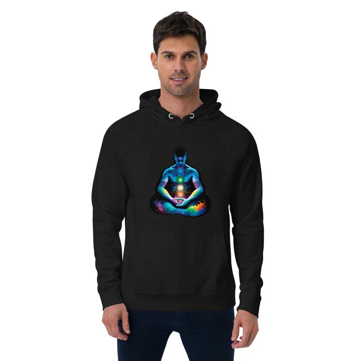 [Meditation] - Unisex Eco Raglan Hoodie product image (6)