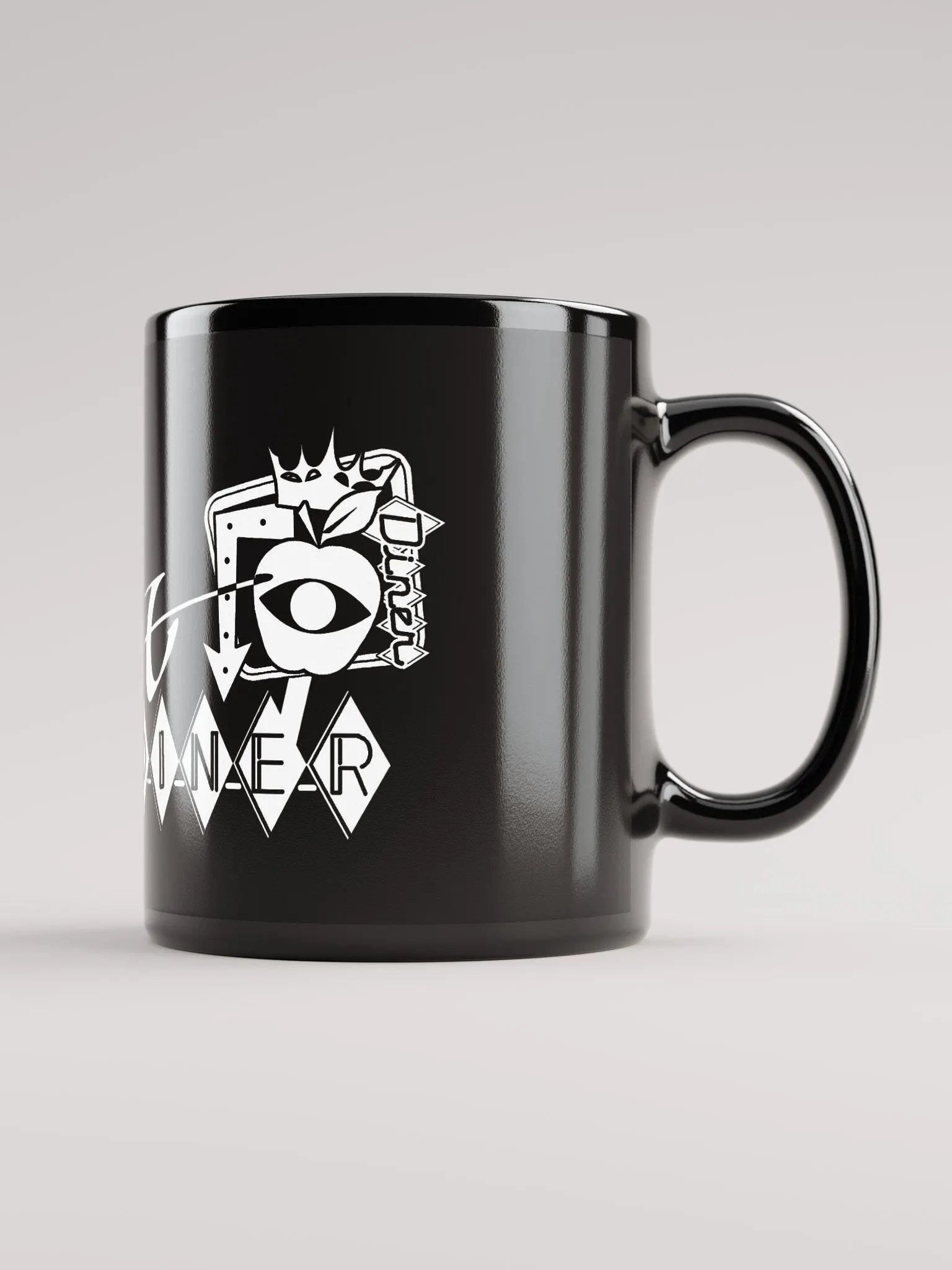 King Apple Diner (White) ✦ Black Glossy Mug product image (2)