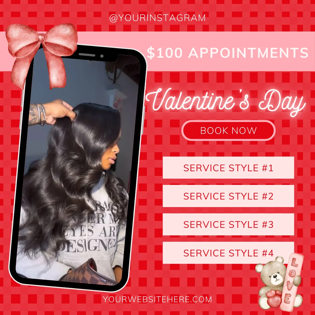 10 February Valentine's Day Canva Templates for Services Provider Promotions, Bookings, Appointments, etc product image (3)
