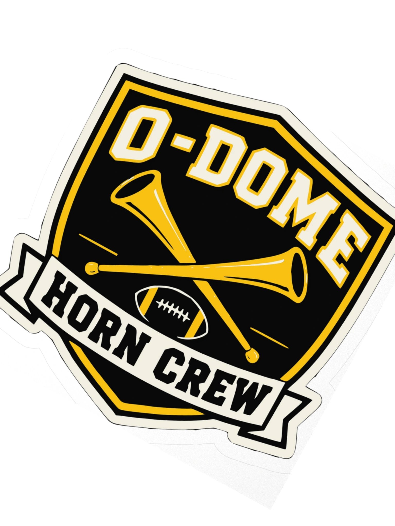 O-Dome Horn Crew Ribbon Crest — Kiss-Cut Sticker product image (2)