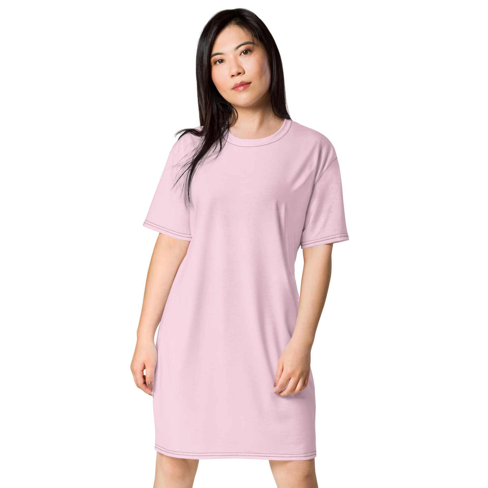 Oversized T-Shirt Dress - Playful Pig Pink, Sizes 2XS-6XL product image (1)