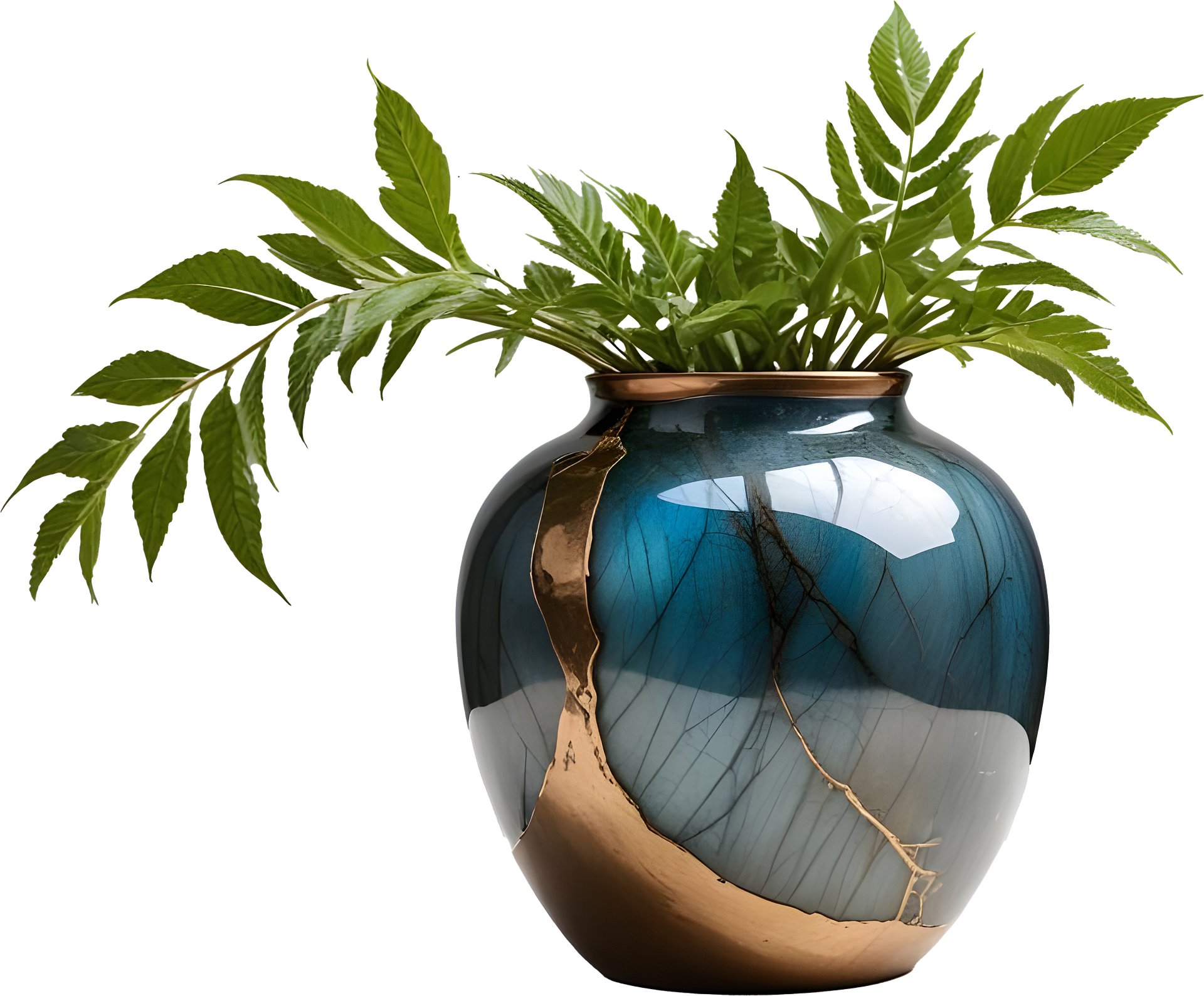 Stellar Luxe – Midnight Glow Vase PNG product image (1)