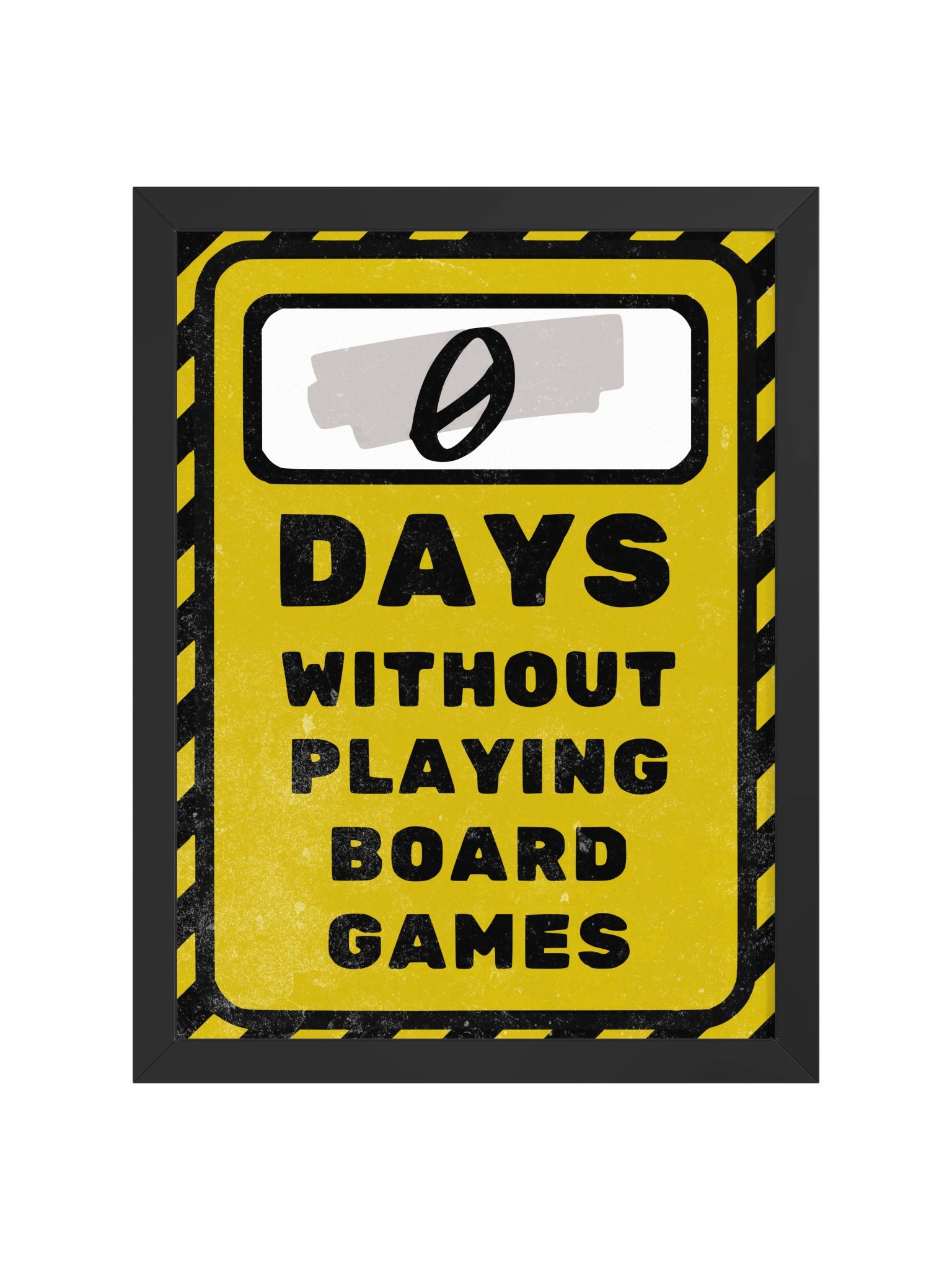Yellow Workplace Safety Sign Board Game Room Poster - FRAMED product image (2)